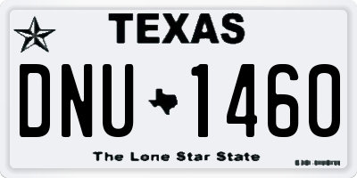 TX license plate DNU1460