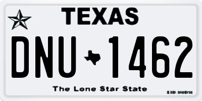 TX license plate DNU1462