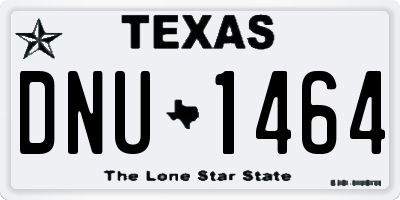 TX license plate DNU1464