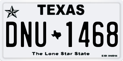 TX license plate DNU1468