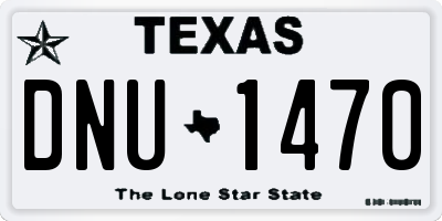 TX license plate DNU1470