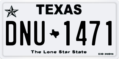 TX license plate DNU1471