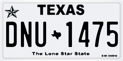 TX license plate DNU1475