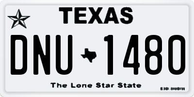 TX license plate DNU1480