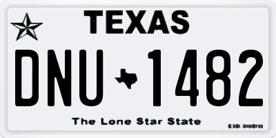 TX license plate DNU1482