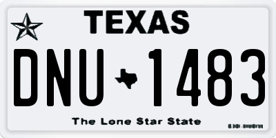TX license plate DNU1483