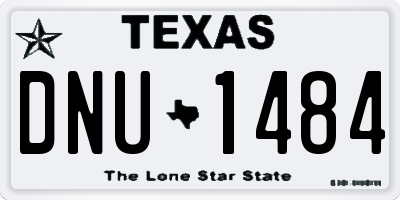 TX license plate DNU1484