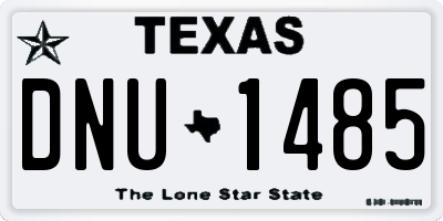 TX license plate DNU1485