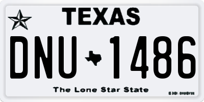 TX license plate DNU1486