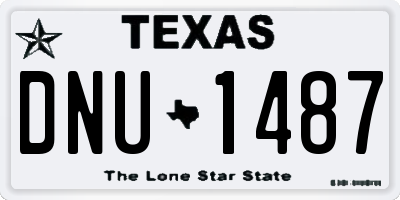 TX license plate DNU1487