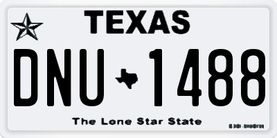 TX license plate DNU1488