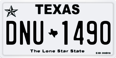 TX license plate DNU1490
