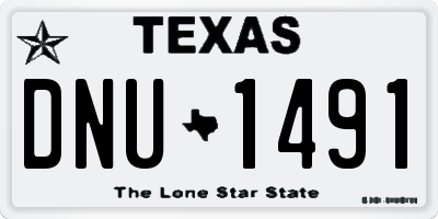 TX license plate DNU1491