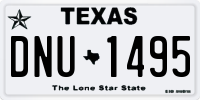 TX license plate DNU1495