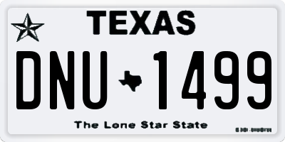 TX license plate DNU1499