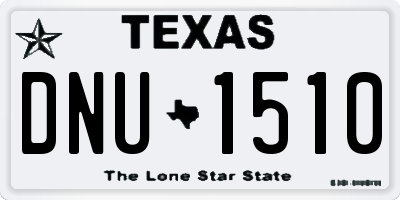 TX license plate DNU1510