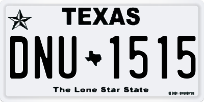 TX license plate DNU1515