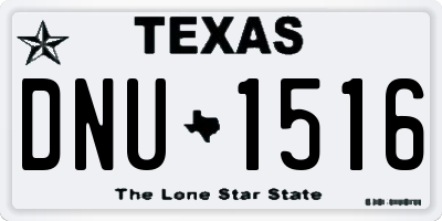 TX license plate DNU1516