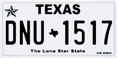 TX license plate DNU1517