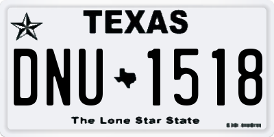 TX license plate DNU1518