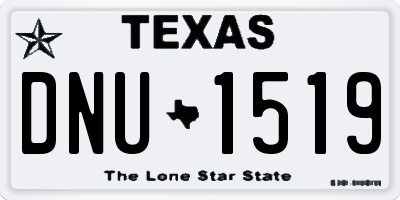TX license plate DNU1519