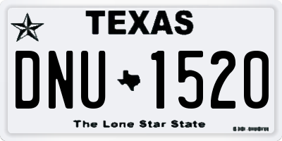 TX license plate DNU1520