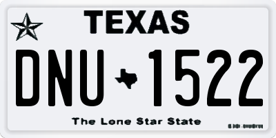 TX license plate DNU1522