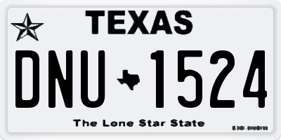 TX license plate DNU1524