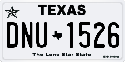 TX license plate DNU1526