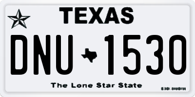 TX license plate DNU1530