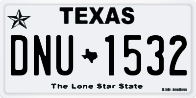 TX license plate DNU1532