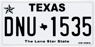 TX license plate DNU1535