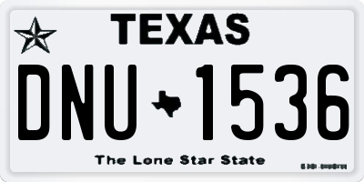 TX license plate DNU1536