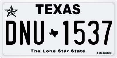 TX license plate DNU1537