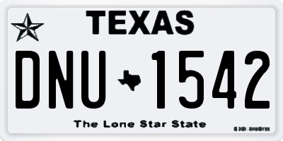 TX license plate DNU1542