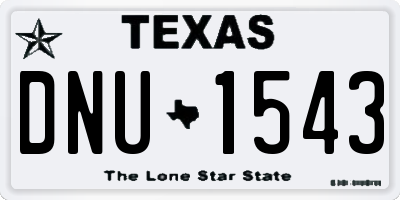 TX license plate DNU1543