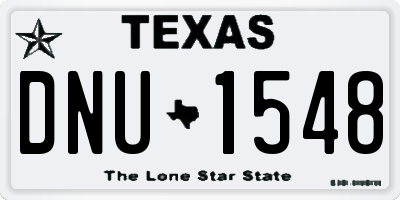 TX license plate DNU1548