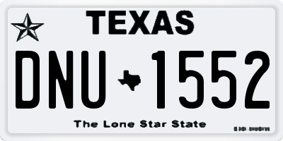 TX license plate DNU1552