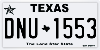 TX license plate DNU1553
