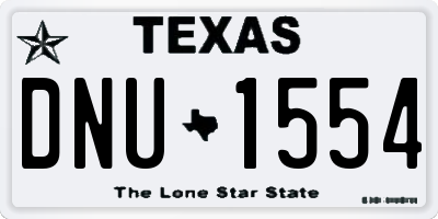 TX license plate DNU1554
