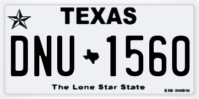 TX license plate DNU1560