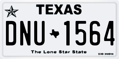 TX license plate DNU1564