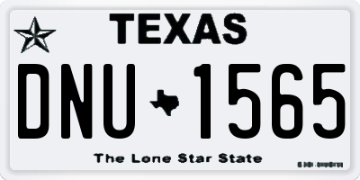 TX license plate DNU1565