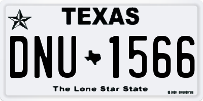 TX license plate DNU1566