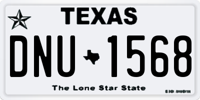TX license plate DNU1568