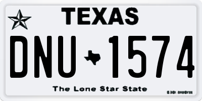 TX license plate DNU1574