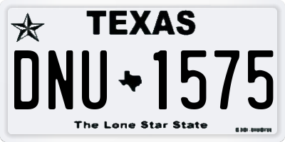 TX license plate DNU1575