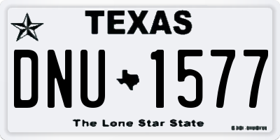 TX license plate DNU1577
