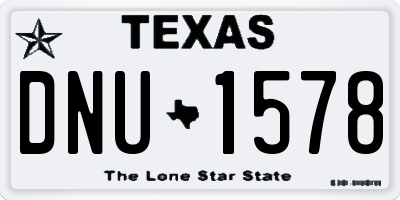 TX license plate DNU1578