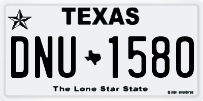 TX license plate DNU1580